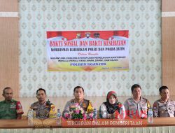 Polres Nganjuk Kembali Gelar Bakti Sosial dan Pengobatan Gratis untuk Warga Kwagean