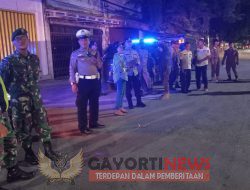 Patroli gabungan 3 pilar dipimpin langsung oleh Kapolsek Simokerto kompol mohammad irfan