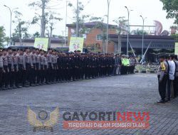 Satgas OMB Kapuas Polda Kalbar Lakukan Pengamanan Rangkaian Kegiatan Kampanye Capres Nomor Urut 2
