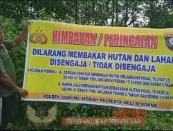 *Cegah Karhutla, Polsek Gunung Meriah Himbau Pencegahan Karhutla ke Masyarakat*