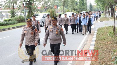 Satgas OMB Kapuas Polda Kalbar Lakukan Pengamanan Aksi Damai Aliansi Mahasiswa Sekalbar