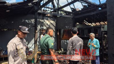 Rumah seorang warga Kec. Pabelan terbakar saat ditinggal di sawah