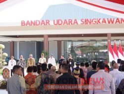 Petugas Gabungan dari TNI, Polri dan Instansi Terkait Lakukan Pengamanan Kunjungan Kerja Presiden RI di Kota Singkawang