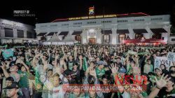 Meriah dan Semaraknya Nobar Persebaya vs Arema FC di Polrestabes Surabaya