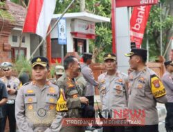 Polres Nganjuk Libatkan 350 Personel Pengamanan Gereja di Ibadah Kenaikan Isa Al Masih