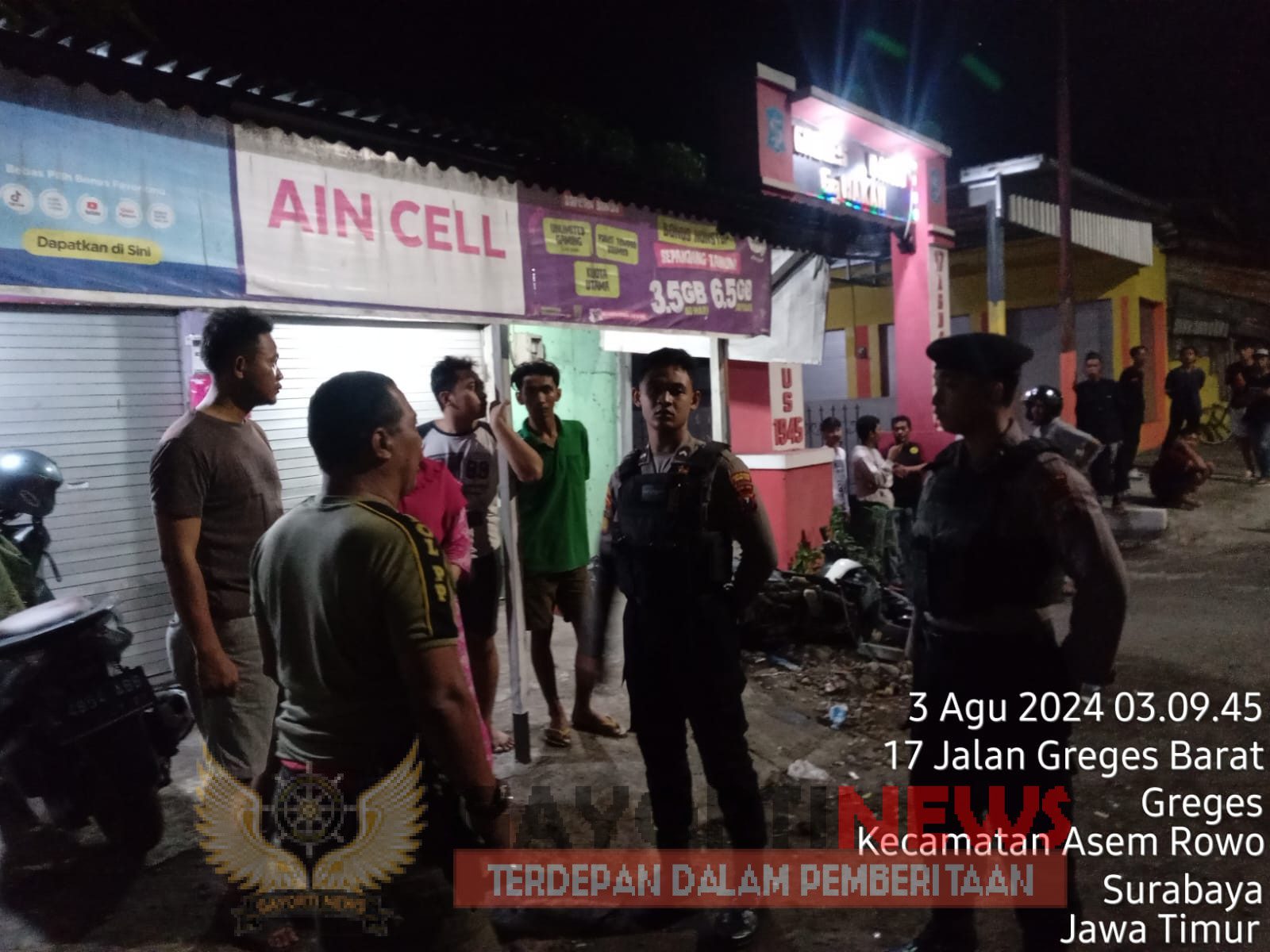 Respon cepat Polres Tanjung Perak Amankan Diduga Pelaku Pencurian Dari Amukan Warga.