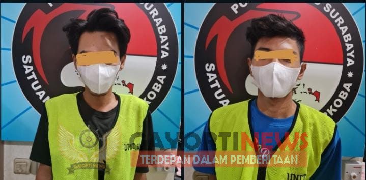 Dua Pemuda Diduga Edarkan Sabu Diamankan Polrestabes Surabaya