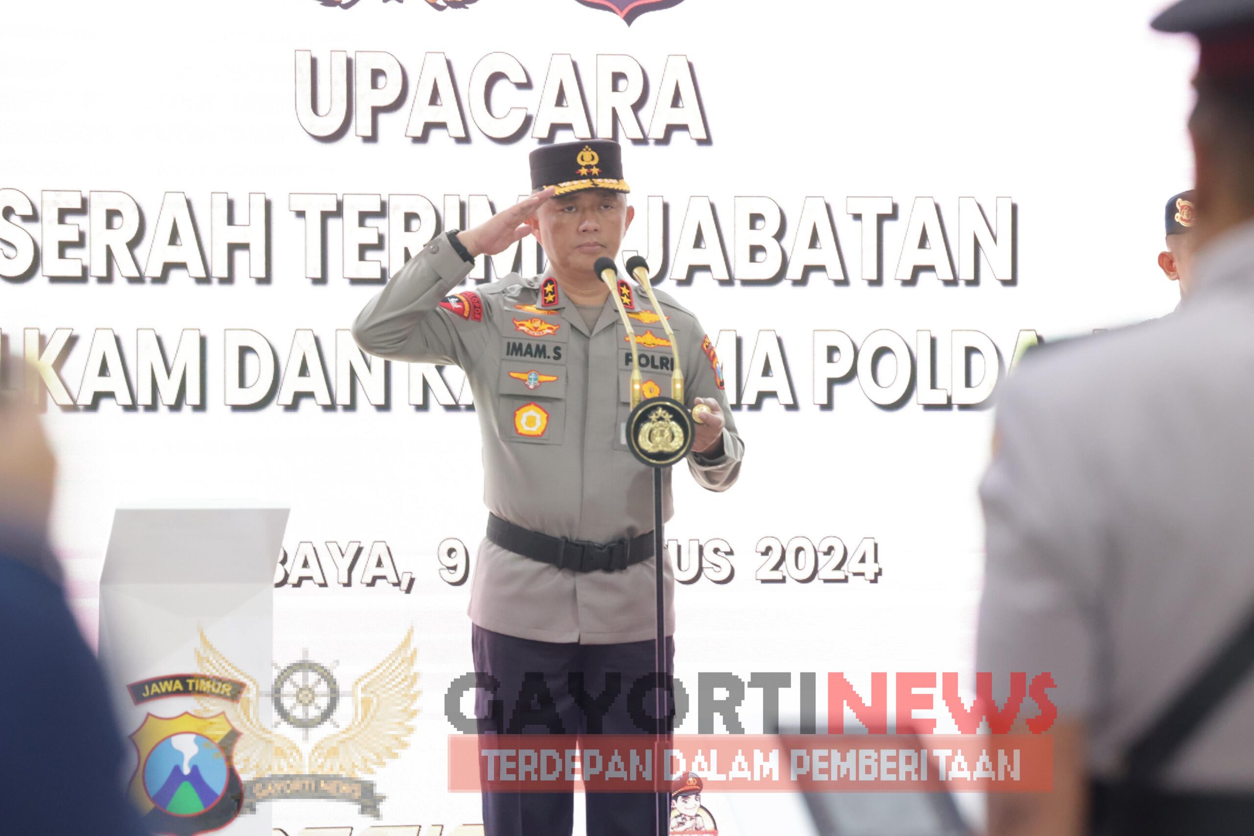 *Irjen Pol Drs Imam Sugianto,M.Si Pimpin Sertijab Dua Pejabat Utama Satuan Kerja Polda Jawa Timur*