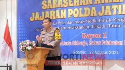 SIDOARJO || gayortinews.com - Menjelang Pemilihan Kepala Daerah (Pilkada) serentak 2024 di Jawa Timur, jajaran Kepolisian Polda Jawa Timur