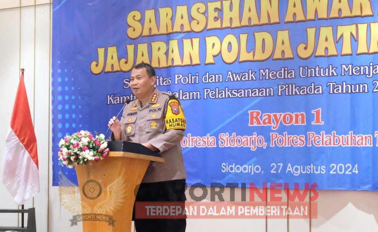 SIDOARJO || gayortinews.com - Menjelang Pemilihan Kepala Daerah (Pilkada) serentak 2024 di Jawa Timur, jajaran Kepolisian Polda Jawa Timur