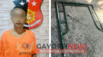 Aksi Nekat Pencuri Scafolding Berakhir Ditangan Polsek Krembangan