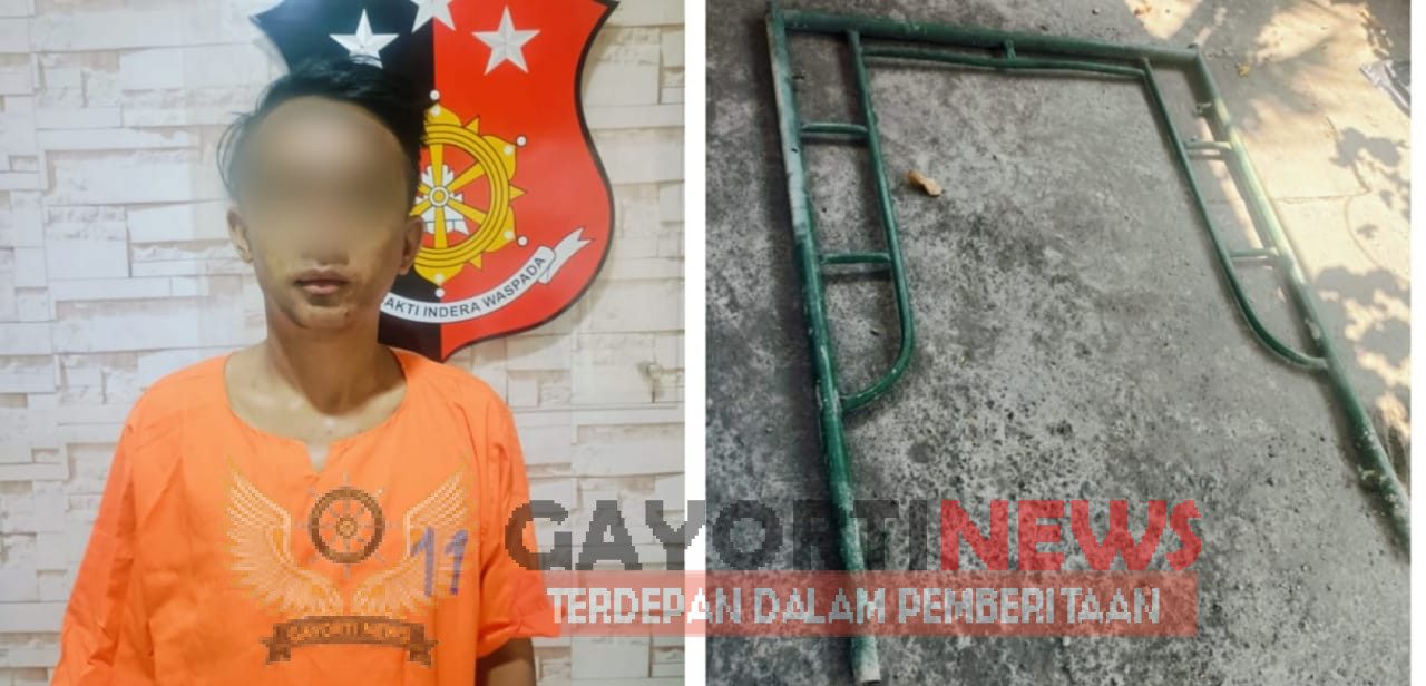 Aksi Nekat Pencuri Scafolding Berakhir Ditangan Polsek Krembangan