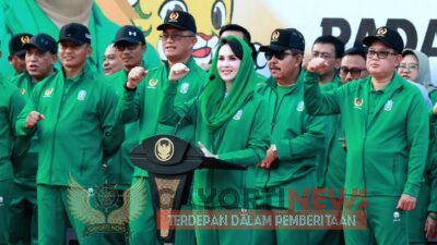 Surabaya || gayortinews.com  - Kapolda Jawa Timur, Irjen Pol Drs.Imam Sugianto,M.Si didampingi pejabat utama (PJU) Polda Jatim, menghadiri pelepasan Kontingen Jawa Timur.