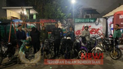 Kapolsek Menganti Melakukan Patroli KRYD Antisipasi Kriminalitas  11 Kendaraan Roda Dua Diamankan